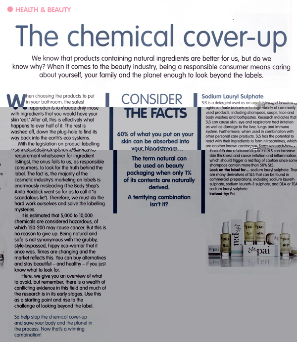Eco Living Magazine - Pai Skin Care